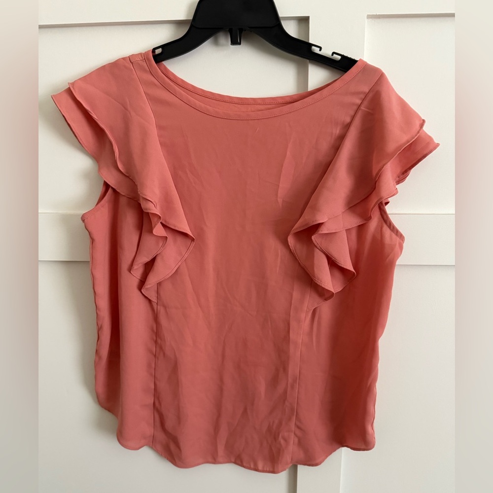 Women's Ruffled Sleeve Top - Pink